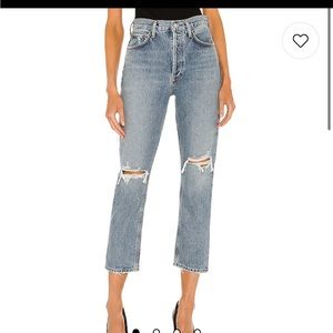 Agolde high rise straight crop Riley